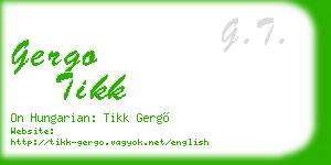 gergo tikk business card